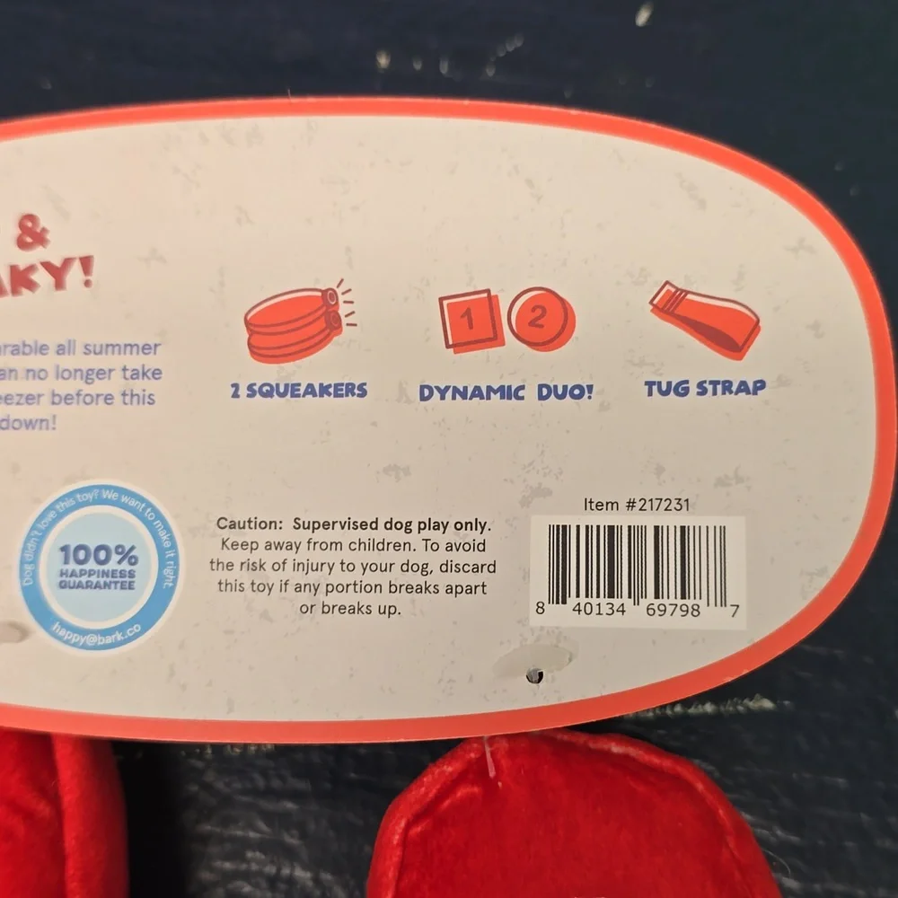 Bark Mom & Popsicle Dog‎ Toys Size Small 0-20 Pounds NWT